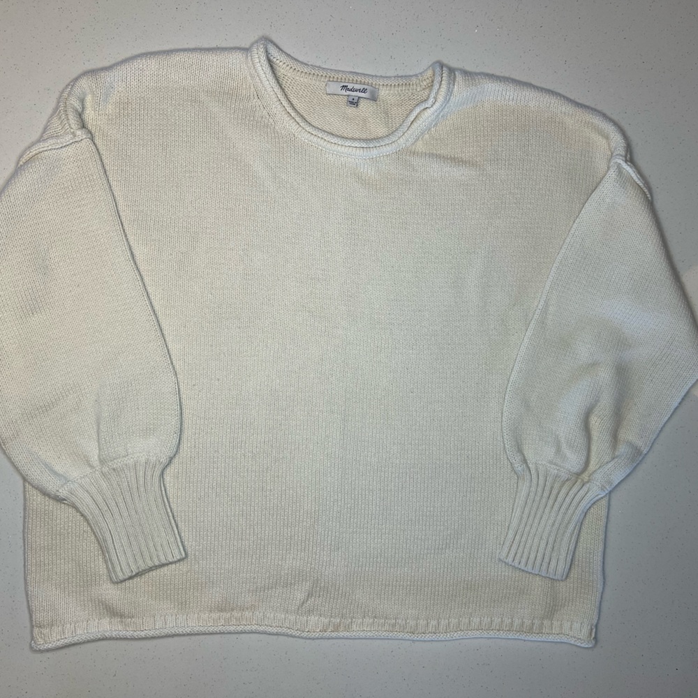 Madewell, small crewneck, sweater, ivory
